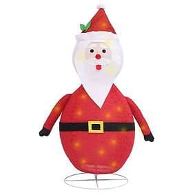 vidaXL 328497 Decorative Christmas Santa with LED Luxury Fabric 60 cm