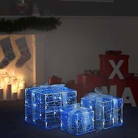 vidaXL 328791 Christmas Decoration Christmas Presents Acrylic 3 pcs Cool White