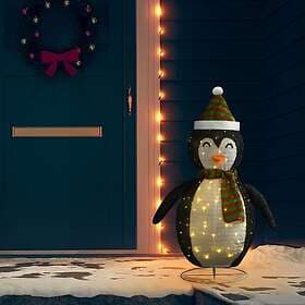 vidaXL 328502 Decorative Penguin with LED Luxury Fabric 120cm