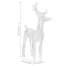 vidaXL 328520 Christmas Decoration Reindeer & Sleigh 160 LED 130 cm Acrylic
