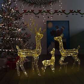 vidaXL 329793 Reindeer Family Christmas Decoration Acrylic 300 LED Warm White