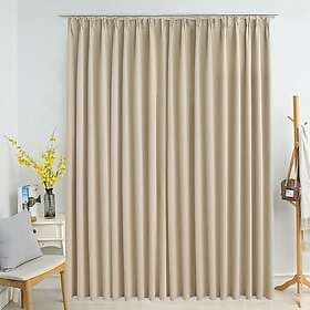 vidaXL Blackout Curtain with Hooks Beige 290x245cm