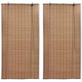 vidaXL Rullgardin bambu 2 st 150 x 220 cm brun 3057521