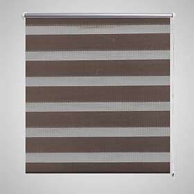 vidaXL Rullgardin randig brun 80 x 175 cm transparent 240205