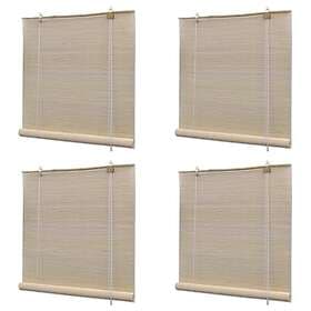 vidaXL Rullgardin naturlig bambu 4 st 120x160 cm 278743