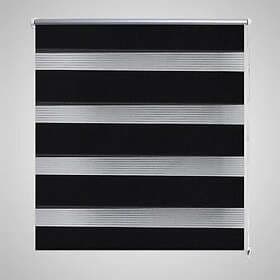 vidaXL Rullgardin randig svart 60 x 100 cm transparent 240192