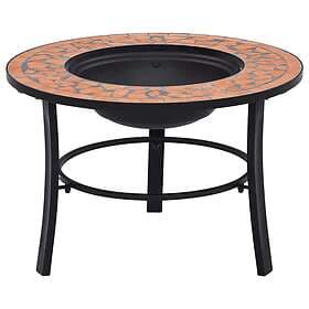 vidaXL Eldfat med mosaik terrakotta 68cm keramik 46719