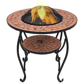 vidaXL Eldfat med mosaikbord terrakotta 68 cm keramik 46723