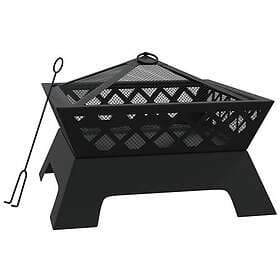 vidaXL Eldstad med eldgaffel 50 cm XXL stål 360066