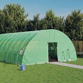 vidaXL Växthus med stålram grön 144 m² 24x6x2.85 m 3188115