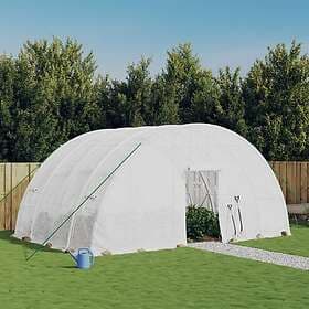 vidaXL Greenhouse 24 m² (Steel/White)