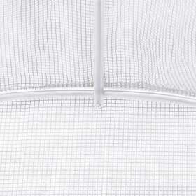 vidaXL Växthus med stålram vit 8 m² 4x2x2 m 364083