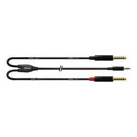 Cordial Ljudkabel 3.5mm minitele stereo 2 x 6.3mm tele