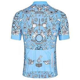 Cycology Velo Tattoo Short Sleeve Jersey Blå L Man