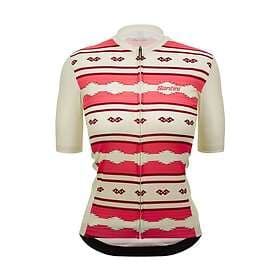 Santini Pendelton Short Sleeve Jersey Beige,Rosa M Women's