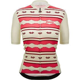 Santini Pendelton Short Sleeve Jersey Beige,Rosa S Women's