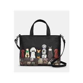 Yoshi Bark to Bark Black Leather Grab Bag