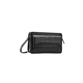 Katana Leather Man Bag with Curve Flapover Front Pocket