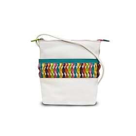 ili New York Brights Leather Small Cross Body Bag - Black/bright