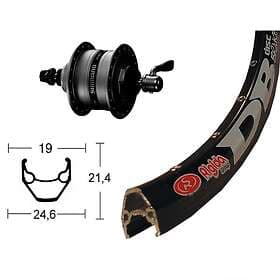 Winora Rigida Zac 2000 Qr Dynamo Shimano Dh3d35 6b Disc Road Front Wheel Svart 9