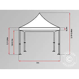 Dancover Snabbtält Depåtält Easy-up tält Eventtält Partytält FleXtents Xtreme 50
