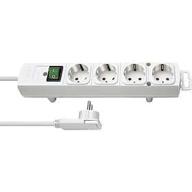 Brennenstuhl 4-Way Flat Plug Black