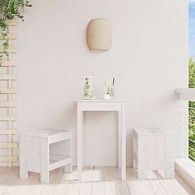 vidaXL Garden stools 2 pcs white 40x36x45 cm solid pine 825339