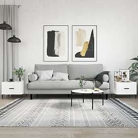 vidaXL Soffbord 2 st vit 50x50x40 cm konstruerat trä 829397
