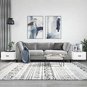 vidaXL Soffbord 2 st vit högglans 50x50x40 cm konstruerat trä 829337