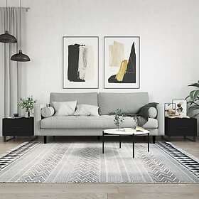vidaXL Soffbord 2 st svart 50x50x40 cm konstruerat trä 829447