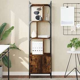 vidaXL Bokhylla med dörr rökig ek 44.5x30x154.5 cm konstruerat trä 833355