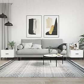 vidaXL Soffbord 2 st vit högglans 50x50x40 cm konstruerat trä 829401