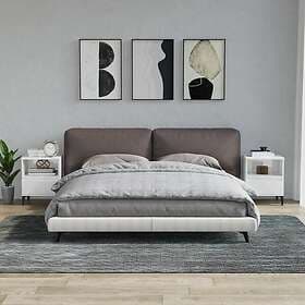 vidaXL Nightstand White High Gloss 40x35x50cm 821815