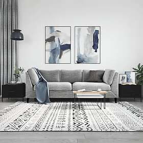 vidaXL Coffee Table 2 pcs Black 50x50x40cm Constructed Wood 829415
