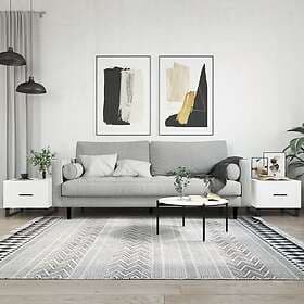 vidaXL Soffbord 2 st vit 50x50x40 cm konstruerat trä 829445