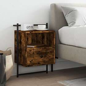 vidaXL Sängbord väggmonterat rökfärgad ek 40x30x61 cm konstruerat trä 833437