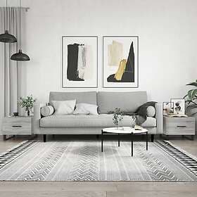 vidaXL Soffbord 2 st grå sonoma 50x50x40 cm konstruerat trä 829457
