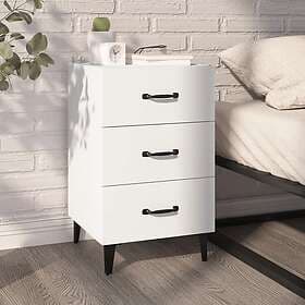 vidaXL Sängbord vit 40x40x66 cm konstruerat trä 812087