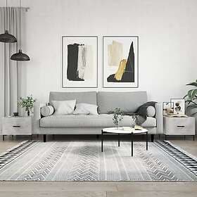 vidaXL Soffbord 2 st betonggrå 50x50x40 cm konstruerat trä 829405
