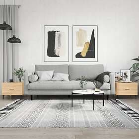 vidaXL Soffbord 2 st sonoma ek 50x50x40 cm konstruerat trä 829435