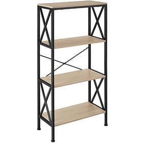 TecTake Hylla Barry 61.5x31.5x133.5cm Industriellt lätt trä, ek Sonoma