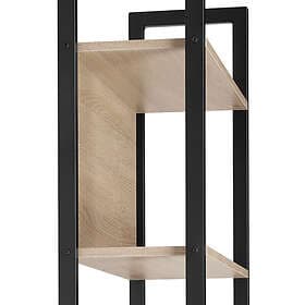 TecTake Hylla Westport 62x24x165.5cm Industriellt lätt trä, ek Sonoma