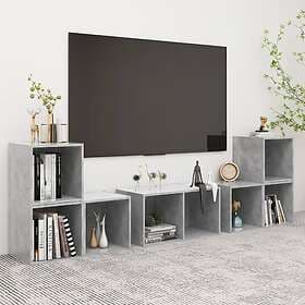 vidaXL TV Stand 6 Piece Concrete Grey Engineered Wood 3080055