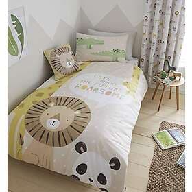 Catherine Lansfield Bedding Roarsome Animals Junior Duvet Cover Set with Pillowc