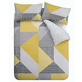 Catherine Lansfield Larsson Geo Easy Care King Duvet Set 3 pieces, Ochre