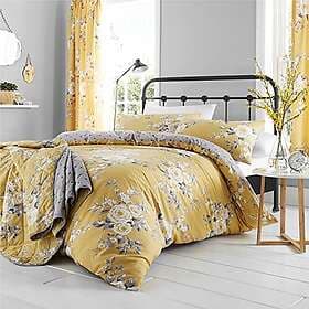 Catherine Lansfield Canterbury Easy Care, Ochre, UK Double Duvet Set