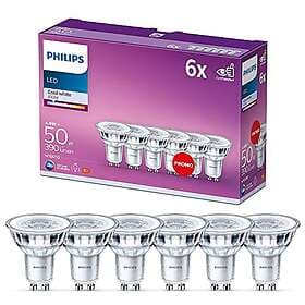 Philips LED Classic (GU10 Spot) 4.6W - 50W Equivalent, 220-240V 4000K 6-Pack