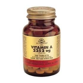 Solgar Dry Vitamin A 5000IU 100 Tablets