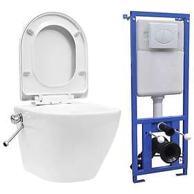 vidaXL Wall-hung toilet (White)