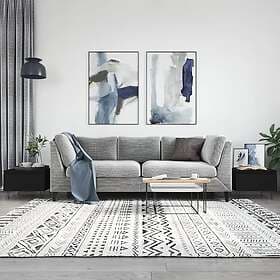 vidaXL Soffbord 2 st svart 50x46x35 cm konstruerat trä 830863